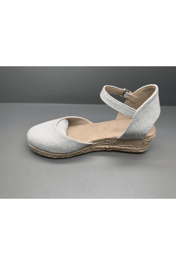 Women's Espadrilles Wedge Sandals Round Closed Toe Ankle Strap Buckle Heels Casual Daily Wear Shoes