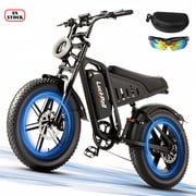 LuckRoll 40MPH Electric Bike for Adults with NFC & Password Unlock,2000W 48V 25Ah E-bike,60-80Miles Range,20" Fat Tire E-Mountain Bike UL2849