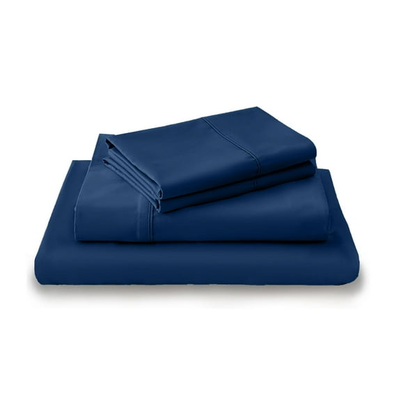 LuckShree Full Size 4-PC Sheet Set - 800-TC Giza Cotton 10" Deep Pockets - Mediterranean Blue Color