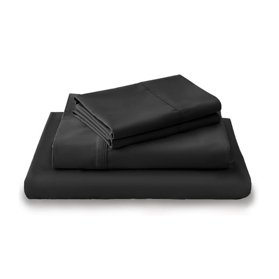 LuckShree Full XL Size 4-PC Sheet Set - 800-TC Giza Cotton 28" Extra Deep Pockets - Dark Grey Color