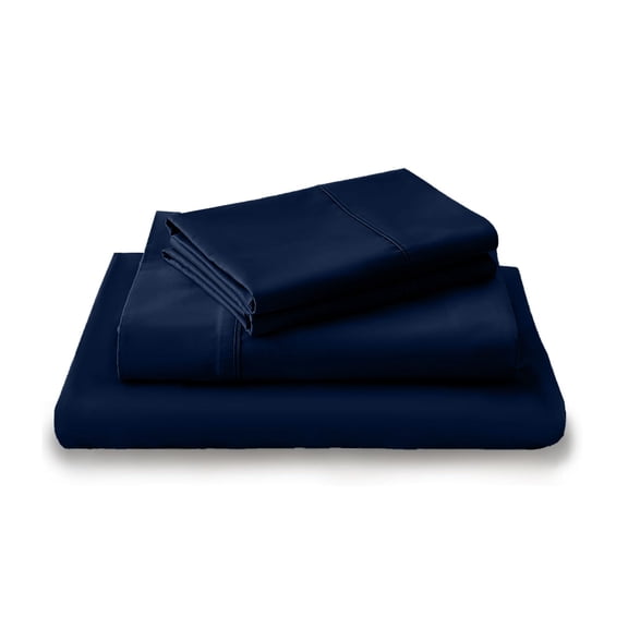 LuckShree Queen XL Size 4-PC Sheet Set - 800-TC Giza Cotton 28" Extra Deep Pockets - Navy Blue Color