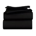 thumbnail image 1 of LuckShree Short King Size 4-PC Sheet Set - 1000-TC Giza Cotton 28" Extra Deep Pockets - Black Color, 1 of 7