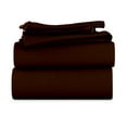 thumbnail image 1 of LuckShree Short Queen Size 4-PC Sheet Set - 1000-TC Giza Cotton 15" Deep Pockets - Chocolate Color, 1 of 7