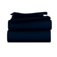 thumbnail image 1 of LuckShree Split Head King Size 4-PC Sheet Set 34" Split Top - 1000-TC Giza Cotton 12" Deep Pockets - Navy Blue Color, 1 of 7