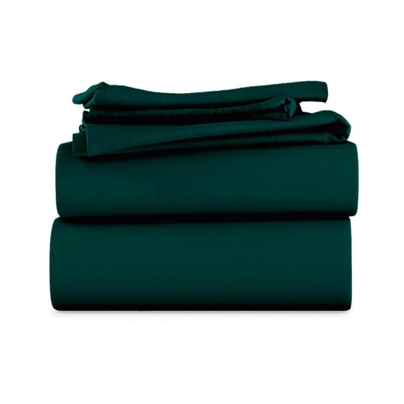 LuckShree Split King Size 5-PC Sheet Set - 1000-TC Giza Cotton 18" Extra Deep Pockets - Teal Blue Color