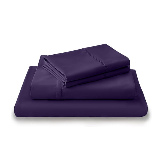 LuckShree Split King Size 5-PC Sheet Set - 800-TC Giza Cotton 28" Extra Deep Pockets - Plum Color
