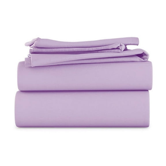 LuckShree Twin Size 4-PC Sheet Set - 1000-TC Giza Cotton 18" Extra Deep Pockets - Lilac Color