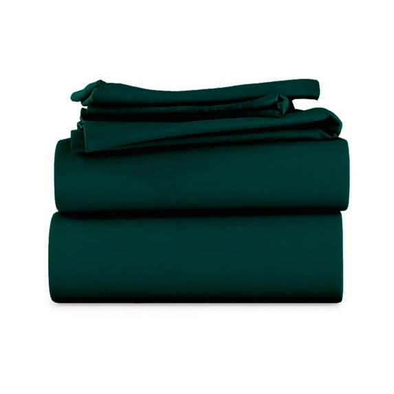 LuckShree Twin Size 4-PC Sheet Set - 1000-TC Giza Cotton 18" Extra Deep Pockets - Teal Blue Color