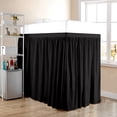 thumbnail image 1 of LuckShree Twin-XL Bed Skirt for Dorm Room - Egyptian Cotton 600-Thread-Count - Black, 46" Drop, 1 of 7