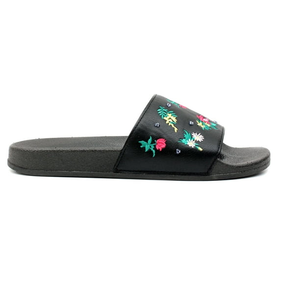Luckers Women's Tropical Slide Sandals, Color: Twilight Black, Size: 6