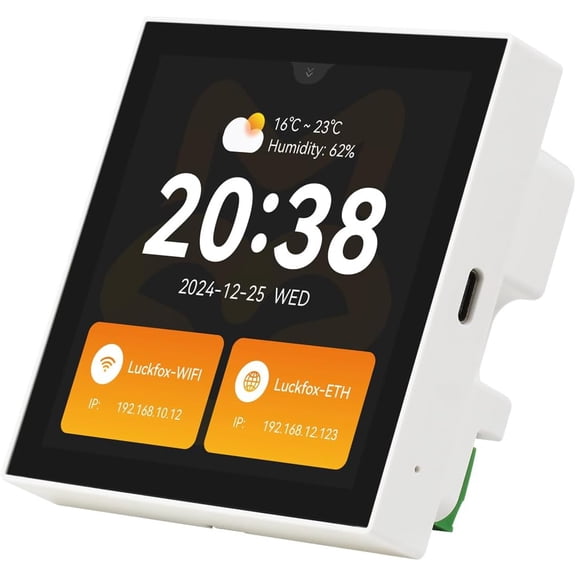 Luckfox Core1106 Smart 86 Box Development Board, RV1106G2, 0.5/1TOPS, 128MB/256MB DDR3L, ARM Cortex-A7 32-bit, Onboard 4inch 720  720 Pixel Touch Display, RS485 Interface, Without Wireless