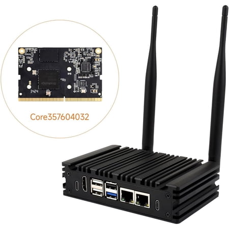 Luckfox Core3576 Edge Computing Development Board, Rockchip RK3576 Octa-Core 2.2GHz Processor, Features A Big.Little Architecture, 4GB RAM, 32GB eMMC Flash, Case Included