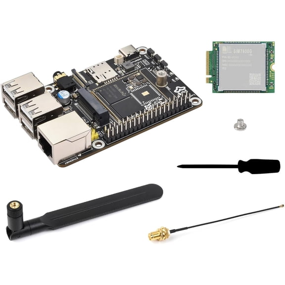 Luckfox Pico Pi Linux Micro Dev Board,Core1106, 8GB eMMC, Intelligent Encoding Support, Built-in ISP3.2, Up to 5MP Image Processing, with 4G Module, RV1106G2