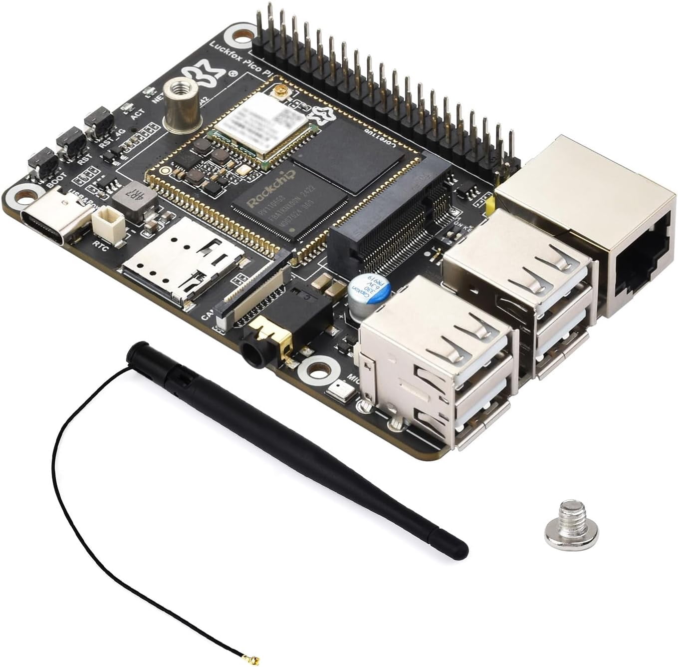 Luckfox Pico Pi Linux Micro Dev Board, Core1106, 8GB eMMC, Intelligent ...