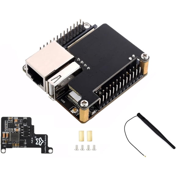 Luckfox Pico Ultra Micro W PoE Kit RV1106 Linux Development Board,Integrates ARM Cortex-A7/RISC-V MCU/NPU/ISP Processors,Onboard WiFi 6 and Bluetooth Module,Reserved PoE Module Header
