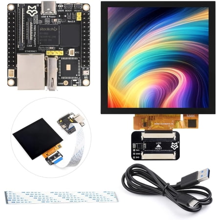 Luckfox Pico Ultra RV1106 Linux Micro Development Board, Integrates ARM Cortex-A7/RISC-V MCU/NPU/ISP Processors, Without Wireless, Includes a 720X720 4inch Touch Display