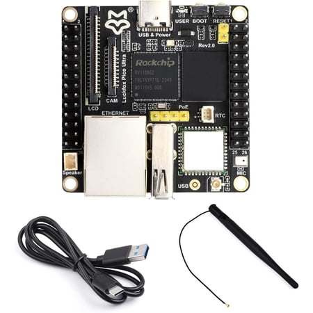 Luckfox Pico Ultra RV1106 Linux Micro Development Board, Integrates ARM Cortex-A7/RISC-V MCU/NPU/ISP Processors, with Wireless, Board Only