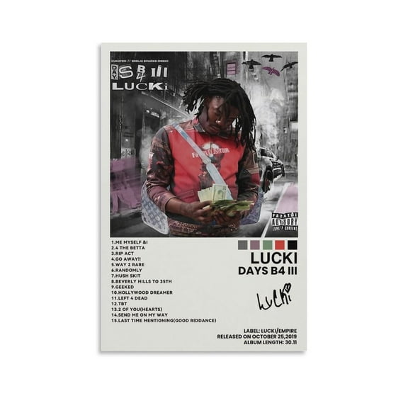Lucki Canvas Posters Wall Art Bedroom Office Music Poster For Bedroom Kitchen Bathroom Living Room Office Decor