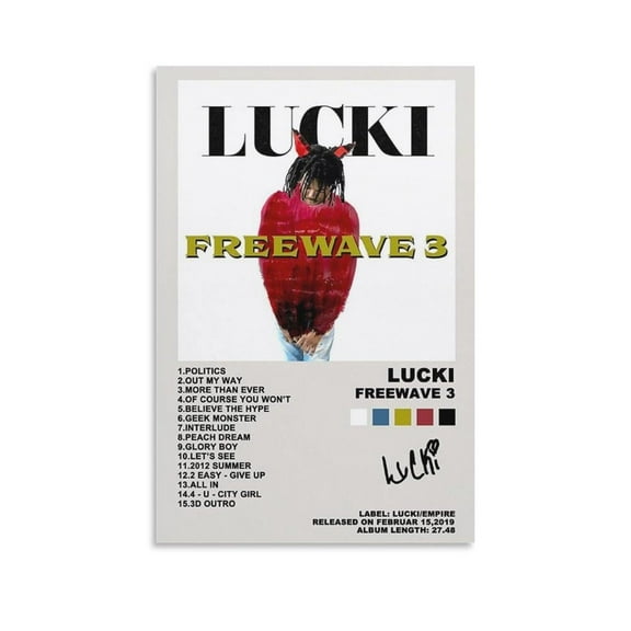 Lucki Freewave 3 Canvas Poster Bedroom Decoration Landscape Office Valentine's Birthday Gift