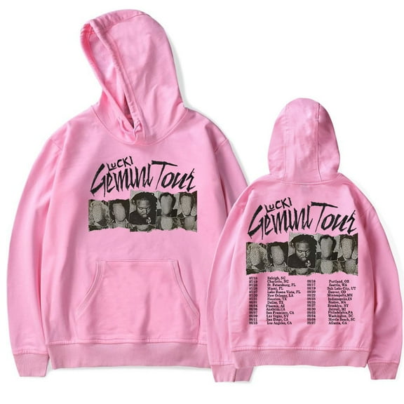 Lucki Gemini Tour Hoodies Merch Women Men Long sleeve Fashion Casual Hooded Sweatshirts