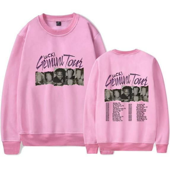 Lucki Gemini Tour Merch Long Sleeve Crewneck Sweatshirt For Men/Women Unsiex Rapper Hip Hop Streetwear