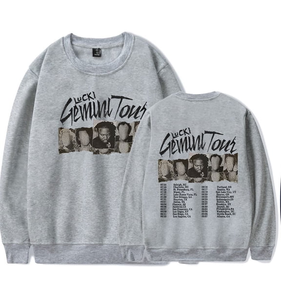 Lucki Gemini Tour Merch crew neck sweatshirt  Popular Graphics Unisex Trendy Casual Streetwear