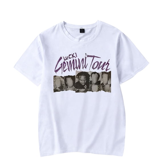 Lucki Gemini Tour T-Shirt Merch Women/Men Unisex Summer Hiphop O-neck Short Sleeve Tshirt Streetwear Top