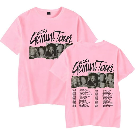 Lucki Gemini Tour T-shirts Merch Women Men Clothes Trend Casual Short Sleeve Top
