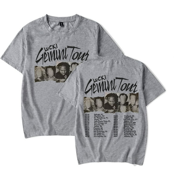 Lucki Gemini Tour T-shirts Merch Women Men Clothes Trend Casual Short Sleeve Top