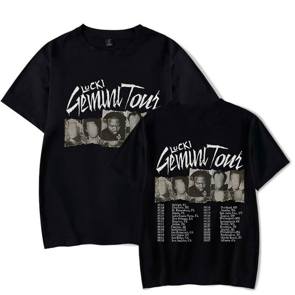 Lucki Gemini Tour T-shirts Merch Women Men Clothes Trend Casual Short Sleeve Top