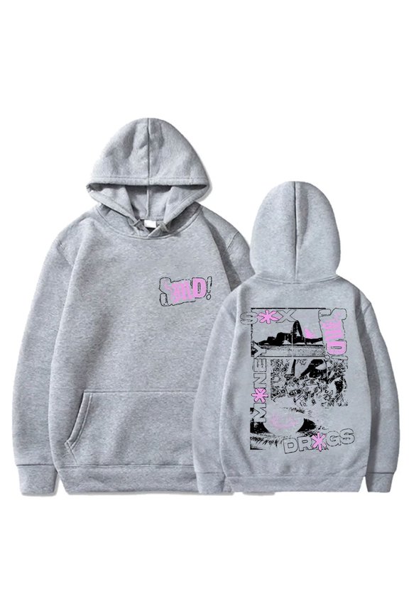 Lucki SMD Tour 2024 Merch Unisex Long Sleeve Hoodie - Graphic Print HipHop Casual Streetwear