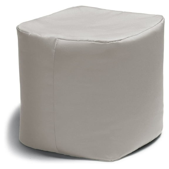 Luckie Outdoor Ottoman, Pearl - Patio Bean Bag Chair, Versatile Side Table, Weather Resistant Pouf, Lightweight Seating for Porch, Garden & Poolside