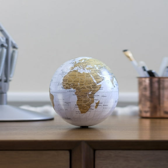 Luckies of London Revolving Globe 5.5 High Gloss Geographic Globe, 14-Second Full Rotation