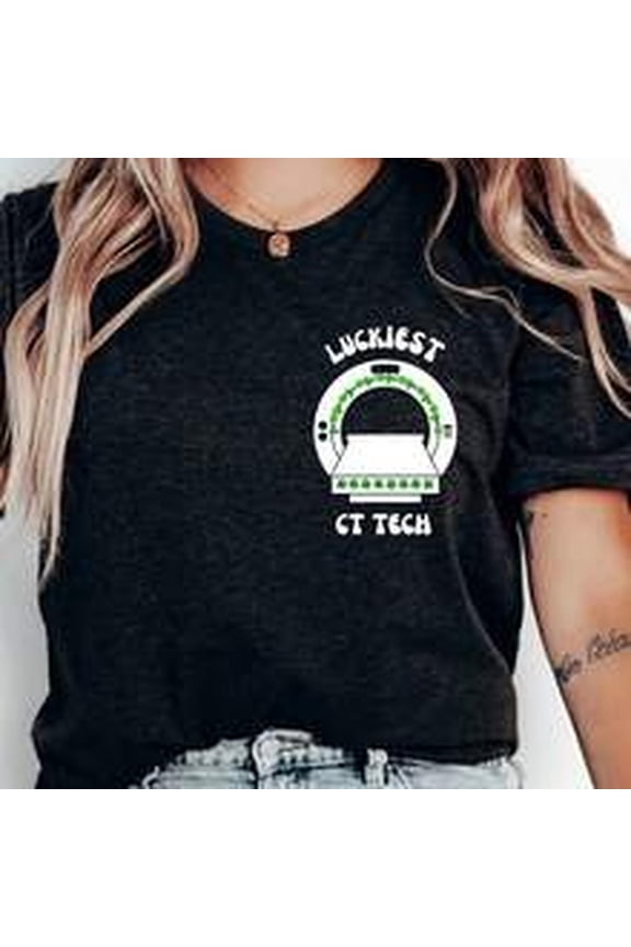 Luckiest Ct Tech Shirt, Lucky Ct Tech Shirt, Ct Technologist Shirt, Gift For Ct Tech, Ct Tech Gift, St Patricks Ct Tech Shirt, Cat Scan Tee