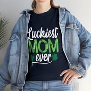 Luckiest Mom Ever Matching St Patricks Day T-Shirt