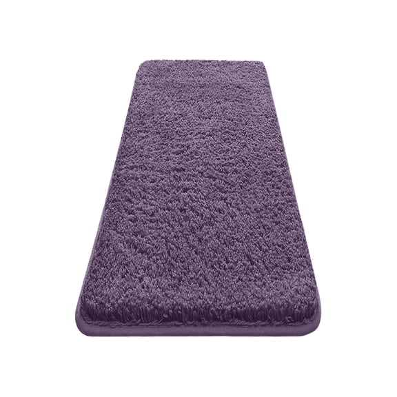 Luckky 16 x 47 Inch Long Strip Lamb Wool Bath Rug,Thick Plush Absorbent Chenille Carpet,Non-Slip Latex Back Washable Foot Pad for Bathroom Shower Home Decor