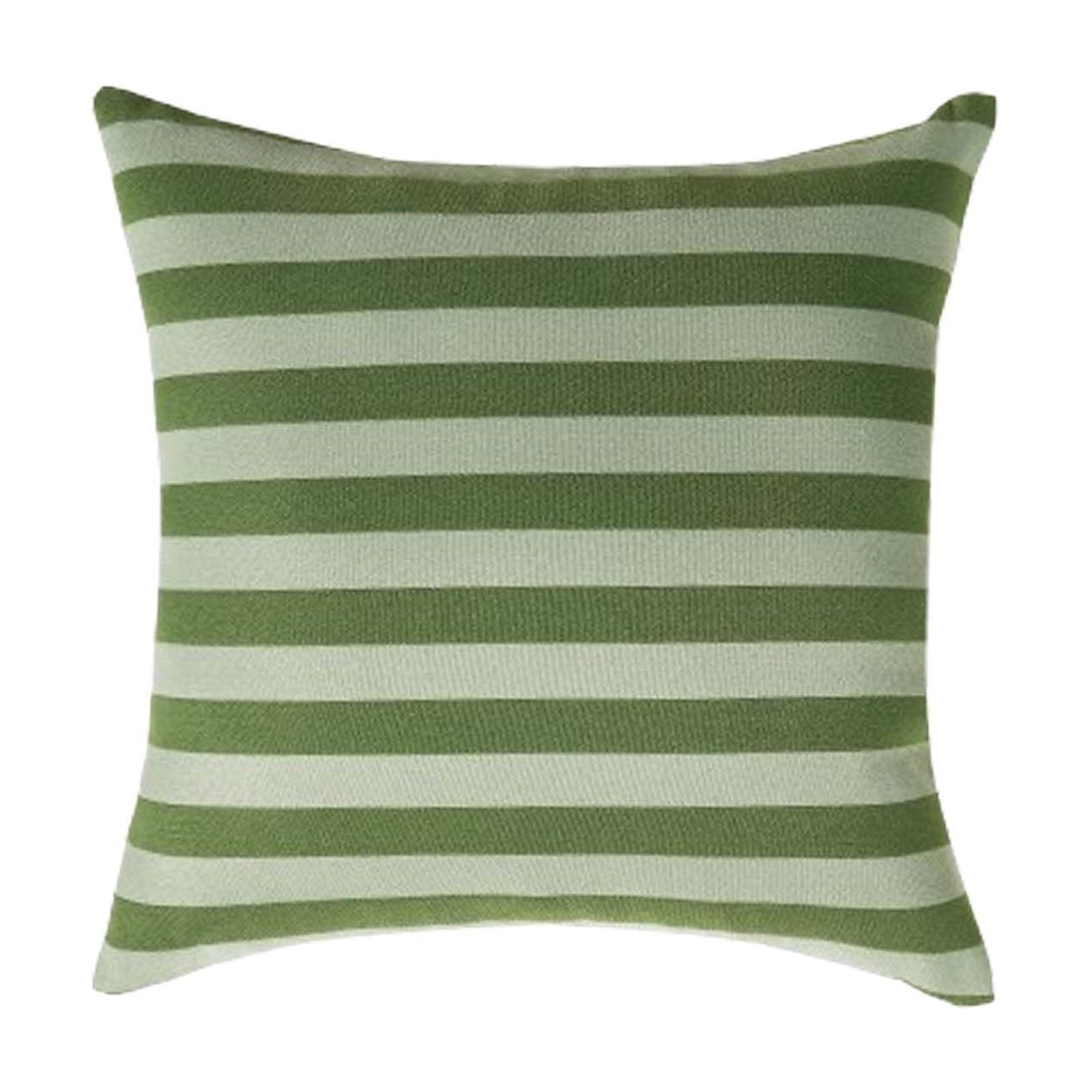 Luckky 18" Green Stripe Throw Pillow,Decorative Outdoor Pillow,Soft Square Cushion for Patio,Garden,Sofa,Couch & Home Decor