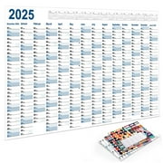 Luckky 2025 Wall Calendar - Yearly Wall Calendar 2025, January 2025 - December 2025, 20.5"X 29" (Open), Full Year Calendar One Page, Annual Year Calendar with Stickers, Holidays (A)