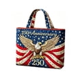 thumbnail image 1 of Luckky 250th Anniversary Tote Bag,1776-2026 Patriotic Quilted Shoulder Bag, 1 of 6