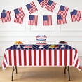 thumbnail image 1 of Luckky 4th of July Patriotic Decorative Rectangle Tablecloth Flag,USA National Rectangle Kitchen Table Cover Oblong Tablecloth for Dining Table Buffet Parties Patio Camping 53×107Inch, 1 of 6