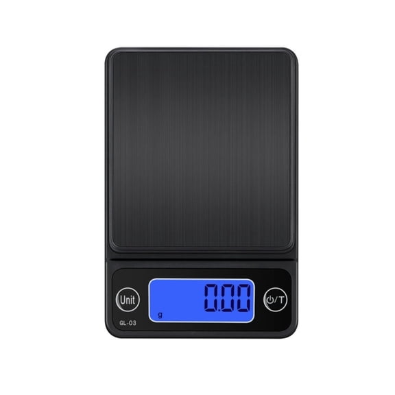 Luckky 6LB High Precision Digital Kitchen Scale,Blue LCD Backlit Display,Black Compact Electronic Food Scale for Cooking,Baking & Weight Measuring
