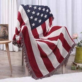 Luckky American Flag Flannel Blanket,Patriotic America Themed Minky Blanket,Warm Lightweight Plush Blanket for 4th of July,Independence Day,Home Sofa,Bed & Daily Use