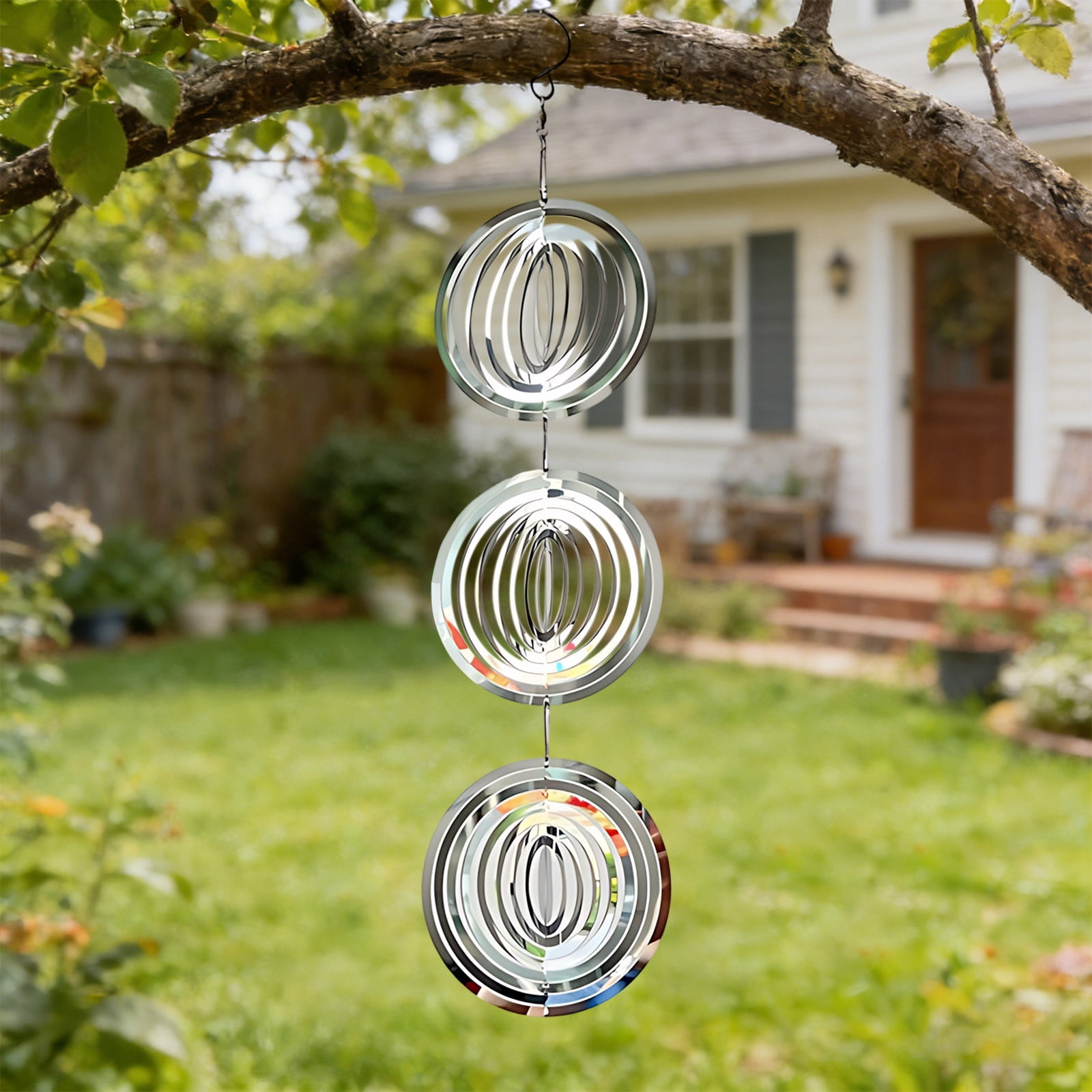 Wind Reflector Luckky Bird Deterren for Outside Patio,High Reflective Round Bird Scare ...