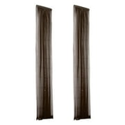 Luckky Brown Sheer Curtains 84 Inch Length 2 Panels Set for Living Room/Bedroom, Simple Brown Curtain Sheers Drapes Rod Pocket Curtains Window Treatment Set Each 32 W x 79 L, 2 Panels Set