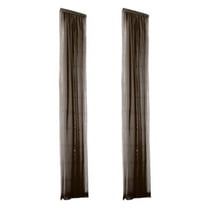 Luckky Brown Sheer Curtains 84 Inch Length 2 Panels Set for Living Room/Bedroom, Simple Brown Curtain Sheers Drapes Rod Pocket Curtains Window Treatment Set (Each 32 W x 79 L, 2 Panels Set)