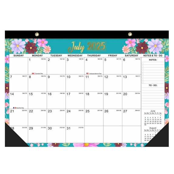 Luckky Desk Calendar 2025-2026, Desk Top Calendar from Jan. 2025Desk Calendar 2025-2026, Desk Top Calendar from Jan. 2025 to Jun. 2026, 17” x 12” Large School Year Desk Wall Calendar