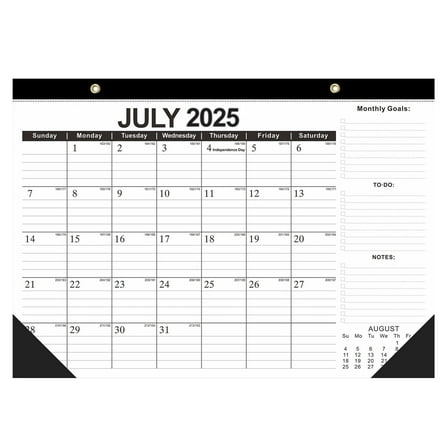 Luckky Desk Calendar 2025-2026, Desk Top Calendar from Jan. 2025Desk Calendar 2025-2026, Desk Top Calendar from Jan. 2025 to Jun. 2026, 17” x 12” Large School Year Desk Wall Calendar