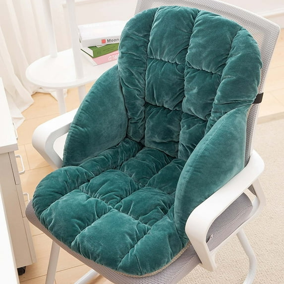 Luckky Desk Chair Cushion, Chair Cushions for Dorm Desk Chair, Cute Non-Slip Rocking Chair Cushion Semi-Enclosed Office Chair Cushions Cover for Back and Butt (Dark Green)