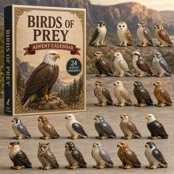 Luckky Eagle Advent Calendar 2026,24 Days with Figurines,Collectible Gift for Animal Lovers,Christmas Countdown Decoratione