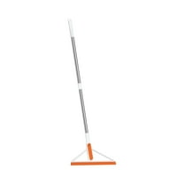Luckky Floor Squeegee for Concrete and Tile Cleaning, 13'' Squeegee Broom for Floor, Large Heavy Duty Rubber Scraper with 35.4'' Long Handle for Garage, Deck, Bathroom, Shower Glass, Window